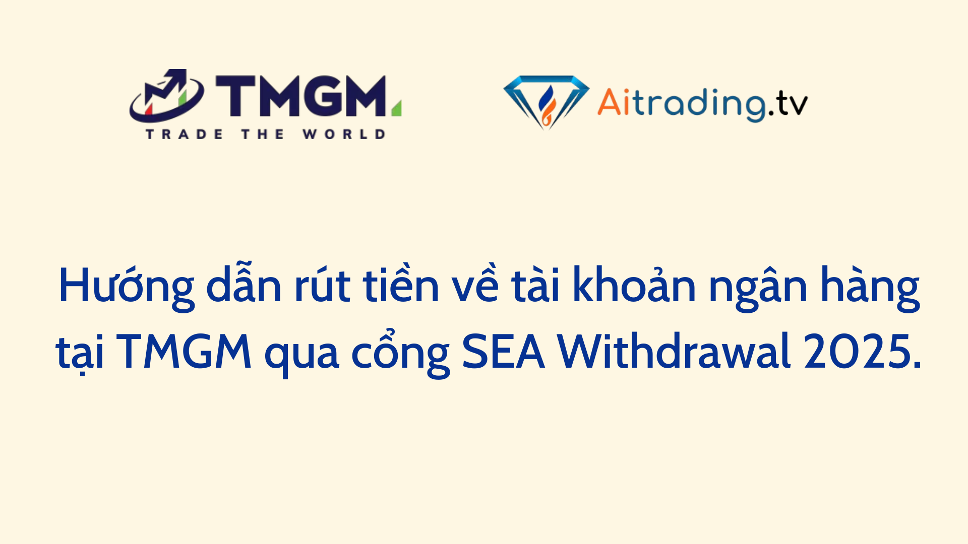 Hướng dẫn rút tiền về tài khoản ngân hàng tại TMGM qua cổng SEA Withdrawal 2025.